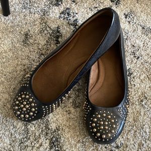 Black studded Aerosoles flats